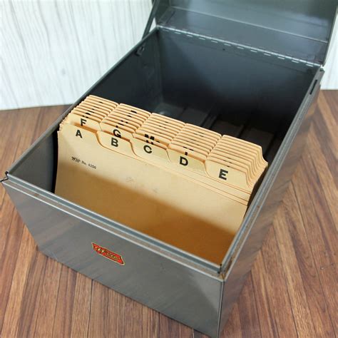 4x6 steel card file box|4x6 index card organizer.